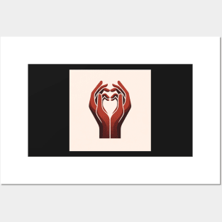 Caring Embrace: The Symbol of Supportive Hands Posters and Art